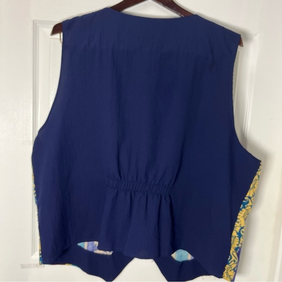 Vintage Silver Threads Women’s Colorful Striped Vest size 1X - Picture 5 of 9